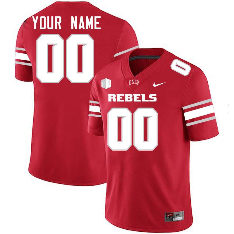 Custom UNLV Rebels Name And Number College Football Jersey-Scarlet